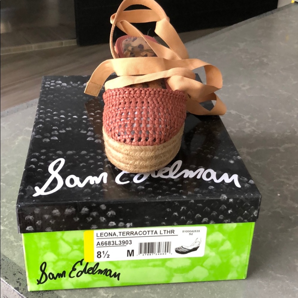 Sam Edelman stacked wrap sandal